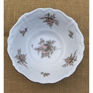 Johann Haviland Sepia Rose 8.5" Serving Vegetable Bowl Bavaria Germany Vintage